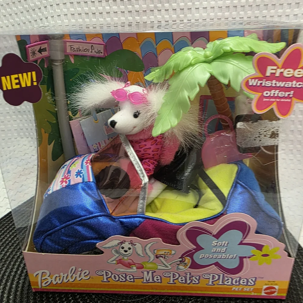 Barbie Pose-Me Pets Plush. NEW IN NEVER OPENED BOX. Vintage 2002 RARE